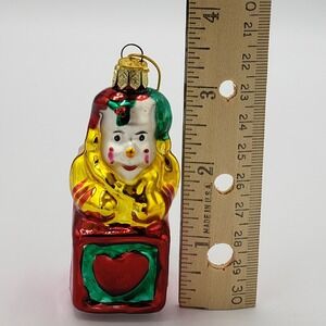 Christmas Ornament KURT S. ADLER Jack-In-The-Box MEDALLION COLLECTION Glass